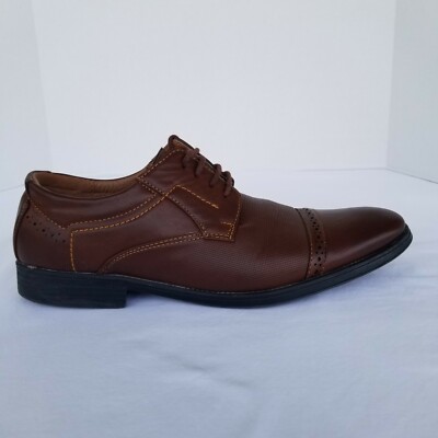 Marco Vitale Mens Lace Dress Shoes Enzo Brown Size 11 Cap Toe