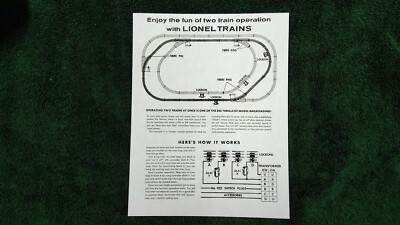LIONEL 1651 4' X 8' TWO TRAIN OPERATION O & SUPER O LAYOUT INSTRUCTION PHOTOCOPY