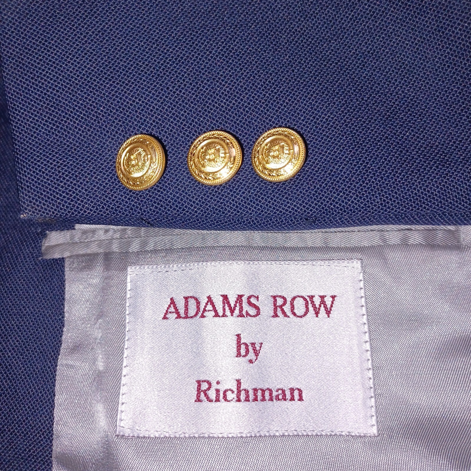 FILA Giacca tuta blu Adams Row da uomo 42R cappotto sportivo intervista bottone oro ballo