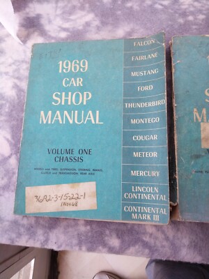 1969 Ford car shop manuals volume 1 and 2 chassis engines Falcon fairling...