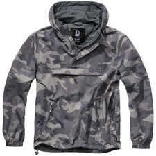 Image of Brandit Summer Windbreaker Adjustable Breathable Mens Mesh Lining Grey Camo