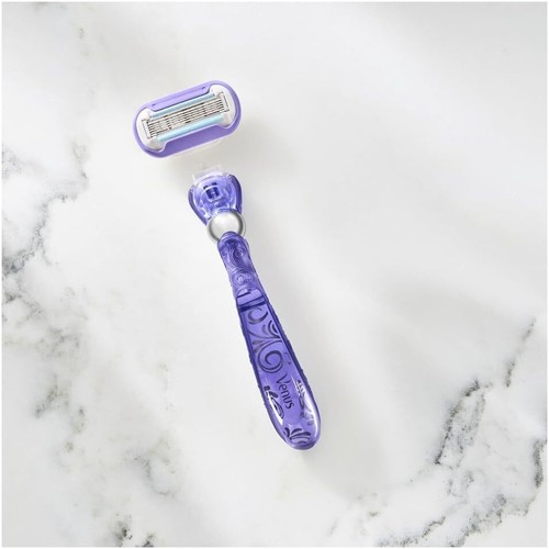 Navaja Gillette Venus Deluxe Smooth Swirl para mujer + 3 recambios de hoja de afeitar - Imagen 4 de 6