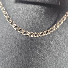 Vintage Sterling Silver Braided Rope Chain Link Bracelet/Anklet 9.25" MD28V