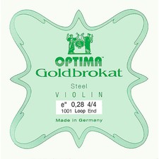 Optima Goldbrokat Series Violin E String 4/4 Size,Heavy Steel, 28 guage loop end