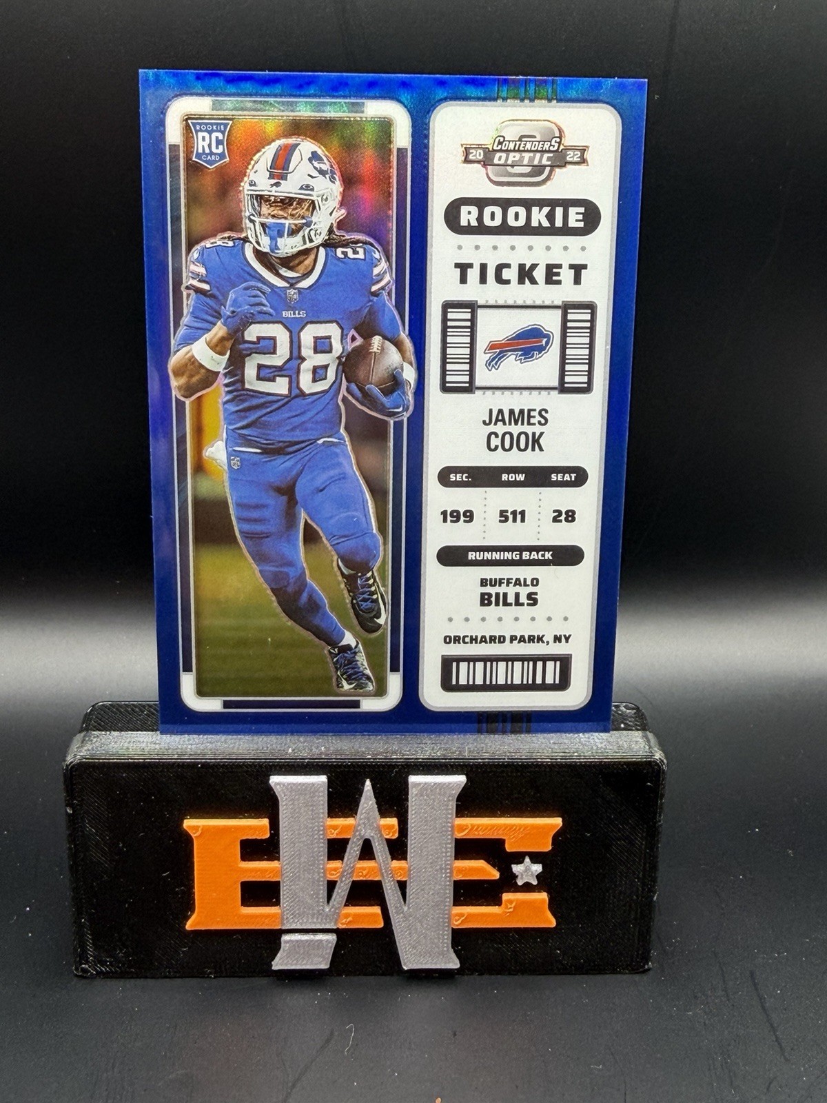 James Cook RC #’d /99 2022 Panini Contenders Optic - Rookie Ticket #79 Bills
