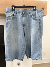Karl Kani Gold Shorts Men's Size 38 Denim Shorts Vintage Y2K Baggy
