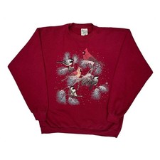 Markenloses Weihnachtssweatshirt - gro&szlig; rot Baumwolle