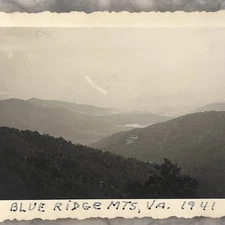 “BLUE RIDGE MOUNTAINS, VIRGINIA, 1941” Mountain LANDSCAPE Photography ORIGINAL