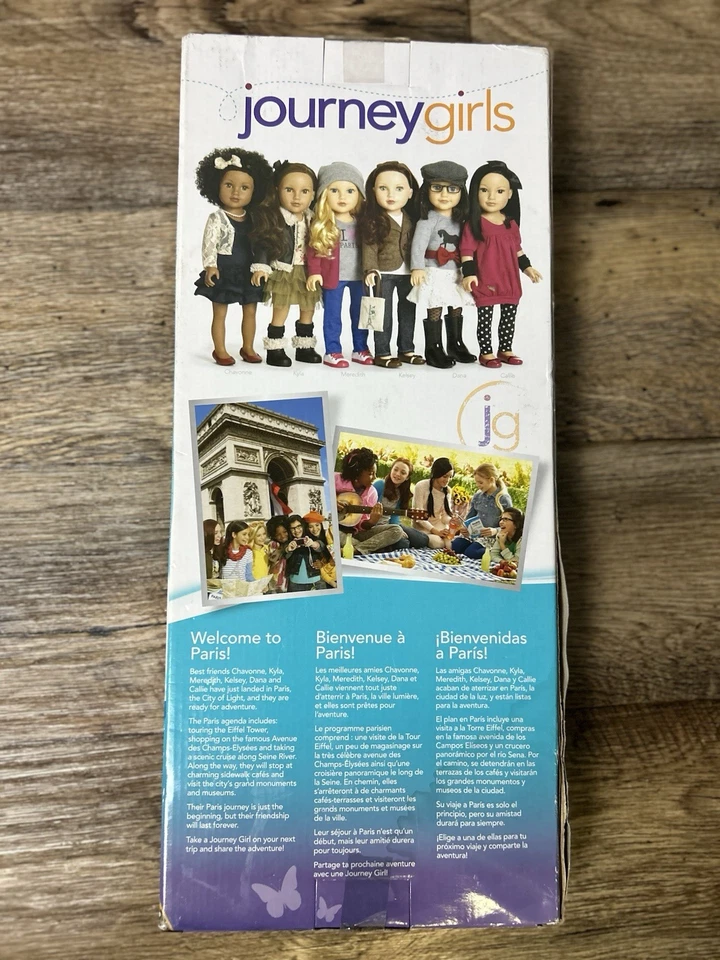 Conjunto de traje de moda Journey Girls con pasaporte para caja de muñecas de 18" no abierta de colección Foto 2 de 4