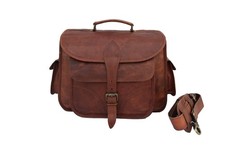 Vintage Leather Satchel DSLR SLR Camera Case Briefcase Handbags Messenger Bag