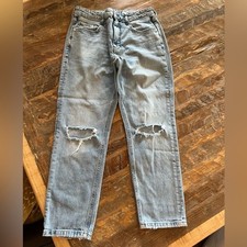 Anthropologie Pilcro and the Letterpress Jeans, High Rise Slim, Size 30, Holes