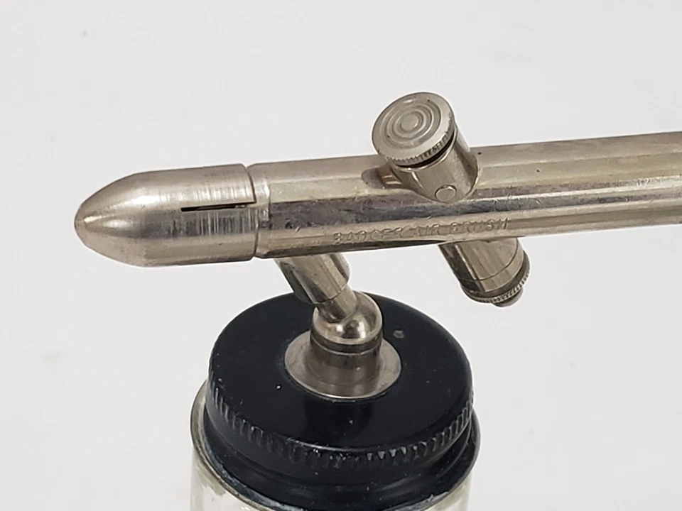 Badger Vintage Model 200 Air Brush - Blue Color - With One Spray Bottle & Book - Image 2 of 4