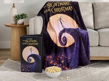 Nightmare Before Christmas, Boxed Silk Touch Throw Blanket 50"  70" and VHS Set