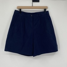 J Crew Size 6 Navy 9" Pleated Heritage Chino Shorts CI581 Travel Preppy