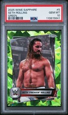 2025 Topps Chrome Sapphire WWE Seth Freakin Rollins Green 16/75 PSA 10 Pop 2