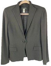 Anne Klein Women  s Black Jacket Blazer Size 6 Wool Blend Classic Career Office