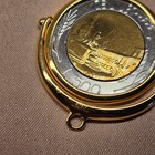 "Bellezza Italy" marked Rotating Style Bezel Pendant with 500 Lire Coin — photo 3