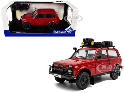 1/18 ラーダ ニーヴァ V LADA 1980 レッド ソリド製ダイキャスト 1980 LADA NIVA RED W/ROOF RACK 1/18 DIECAST MODEL CAR BY SOLIDO