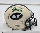 Breece Hall Autographed NY Jets Retro Mini Helmet Beckett COA