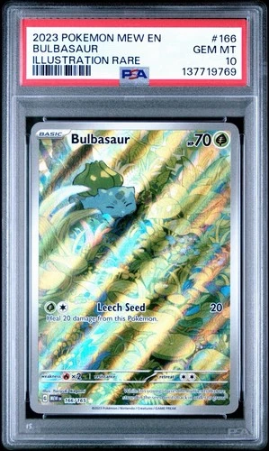 [PSA 10] Bulbasaur Illustration Rare 166/165 SV Pokemon 151 2023 English