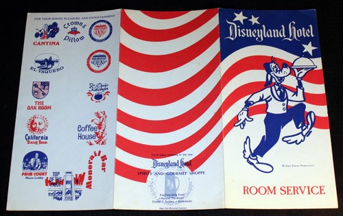 Disneyland MENU 1976 Hotel Room Service American USA Bicentennial Disney Vault - Picture 3 of 11