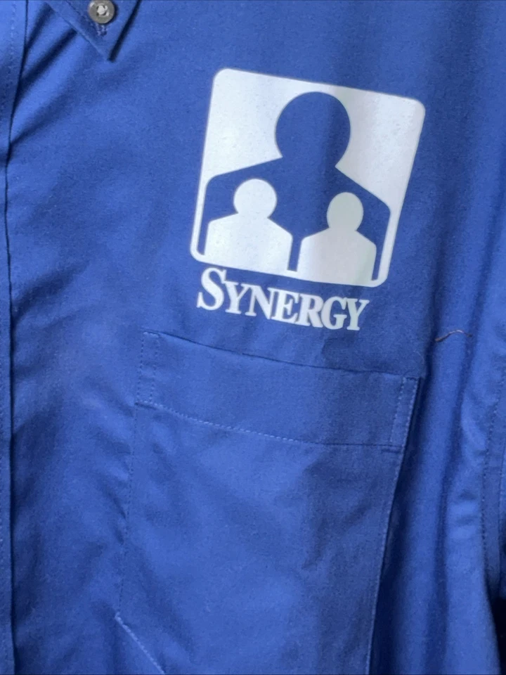 Blue Button Down Work Synergy co. Shirt  Long Sleeve Shirt Men's Size XL - Image 3 of 4