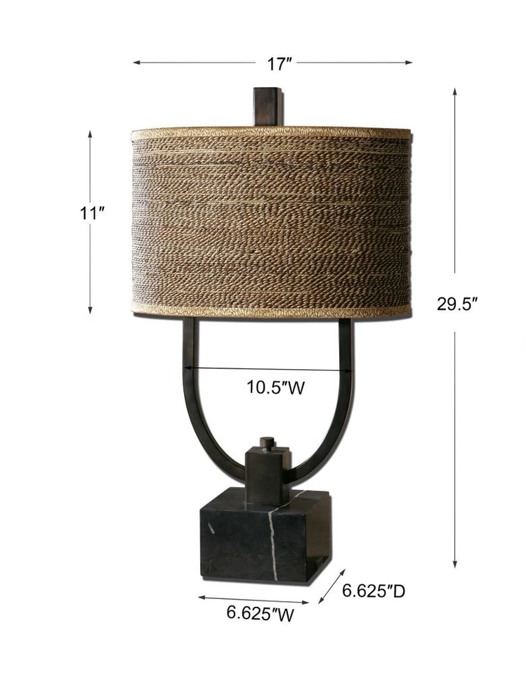 Stabina - Lámparas de mesa de metal con 2 luces Uttermost 26541-1 Foto 4 de 4