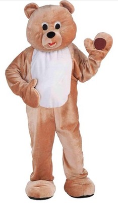 Mens Deluxe Plush Animal Mascot Costume (Bear)