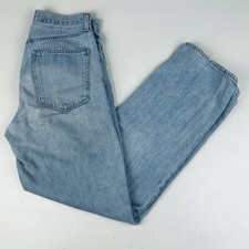 Agolde Criss Cross Jeans Womens 25 Blue Light Wash Denim Button Fly USA