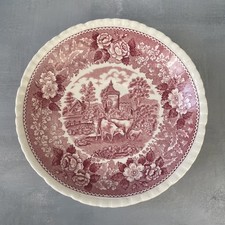 Assiette soucoupe English Scenic Warranted Staffordshire Adams England Ø ~16.7cm