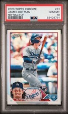 James Outman 2023 Topps Chrome Refractor PSA 10 💎 Rookie Card Dodgers
