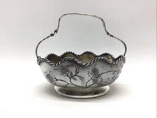 Antique Late 1800s Pairpoint Mfg Co New Bedford Mass Quadruple Plate Candy Dish