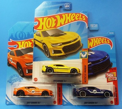 HOT WHEELS 3-2017 CAMARO ZL1 CAMARO VARIATIONS THEN & NOW  MANIA S&H IN BOX 1/64
