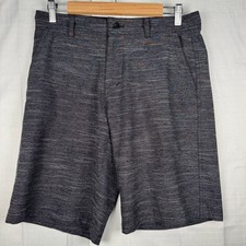 Op Ocean Pacific Mens Hybrid Board Shorts Black Grey Space Dye 4-Way Stretch 30