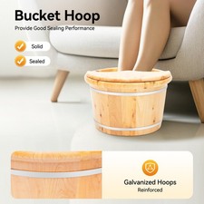 Wooden Foot Bath Basin Health Foot Massage Tub Barrel Soaking Feet Spa Bucket