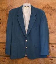 VINTAGE HARDWICK CLOTHES USA MENS SPORTS COAT BLAZER W/ BRASS BUTTONS 44R
