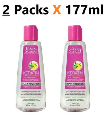 Every Strand Keratin with Aloe Vera Vitamin E Hair Polisher ( 2 Packs X 177 ml )