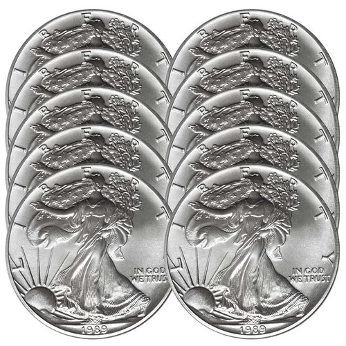 Lot of 10 - 1989 $1 American Silver Eagle 1 oz BU