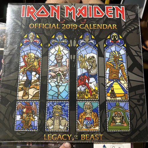 Iron Maiden Official 2019 Calendar Legacy Of The Beast New Sealed Authentic