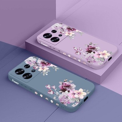 For Xiaomi Redmi Note 14 13 12 11 Pro 13T 11T Peony Flower Silicone Case Cover
