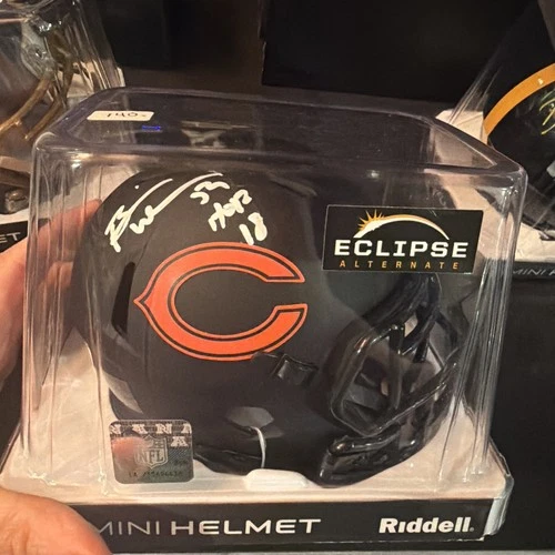 BRIAN URLACHER SIGNED CHICAGO BEARS ECLIPSE MINI HELMET BECKETT COA