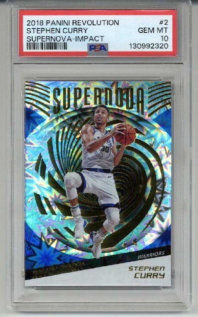 2018 Panini Revolution Supernova Impact #2 Stephen Curry Warriors PSA 10 Low Pop