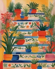 Paint by Numbers Kit for Adults Beginners, Green Plants Easy Adult Paint by Numb