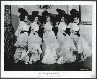 Peggy Connelly Floradora Girls Girl in the Red Velvet Swing 8x10 photograph 1955