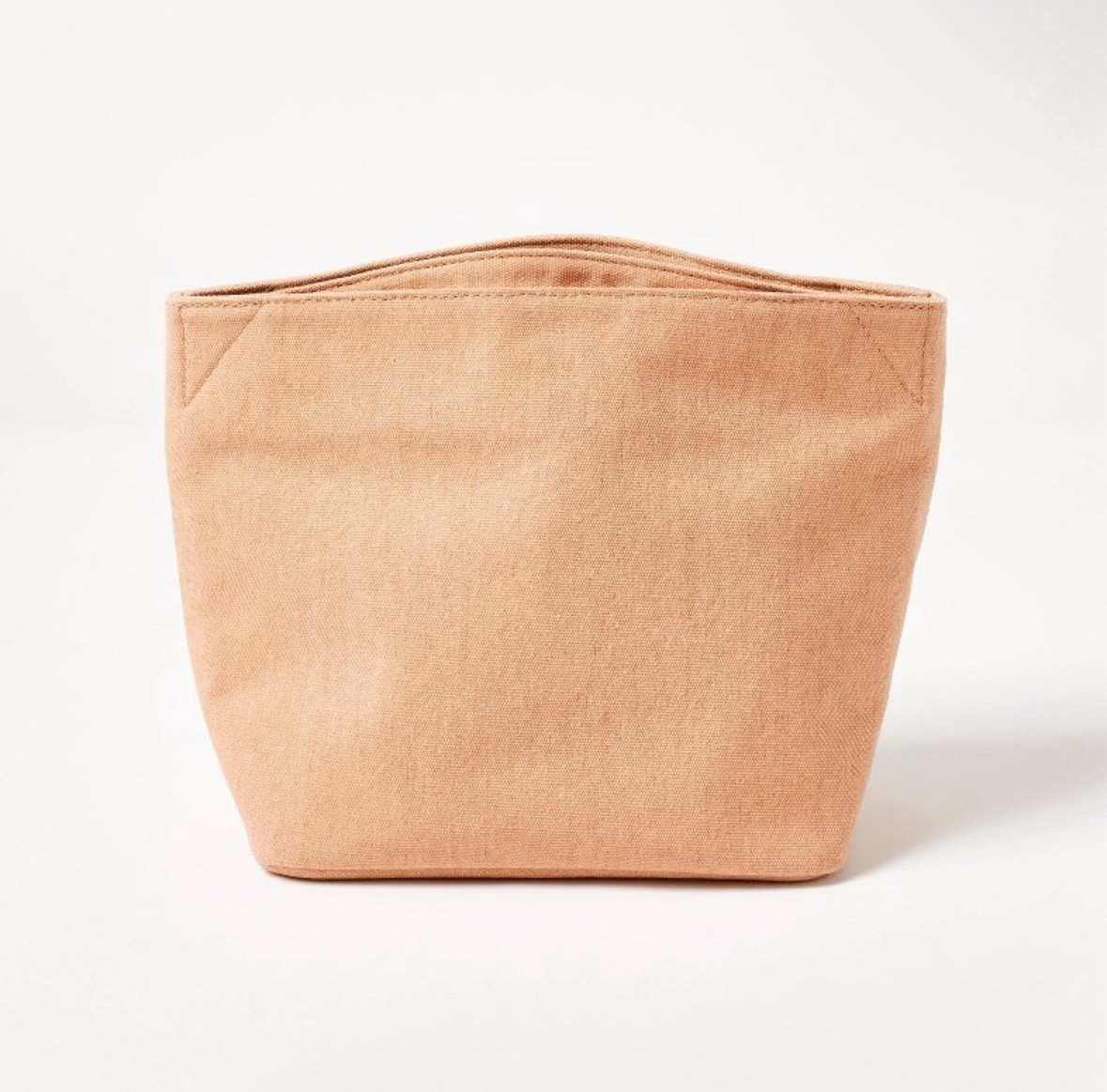 Figmint Terracotta Cotton Shell Insulated Liner Zippered Lunch Tote Bag-2 colors