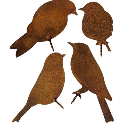 Rost Vogel Gartendeko für Draußen Herbstdeko Outdoor, Garten Deko Rost Metall...