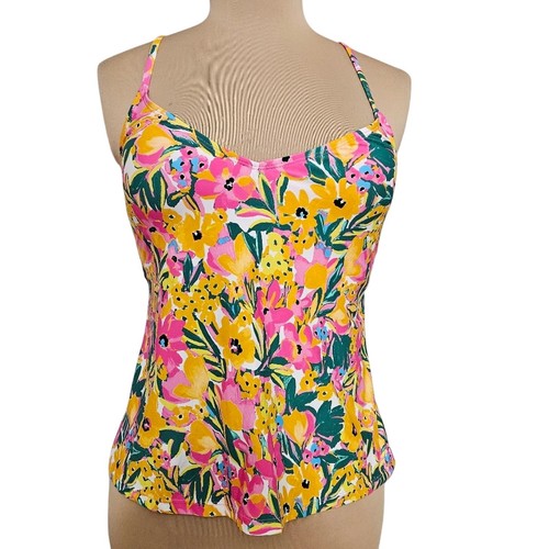 Costume Anne Cole Tankini Con Gonna E Collo Alto Taglia M – Nuovo Con Etichette