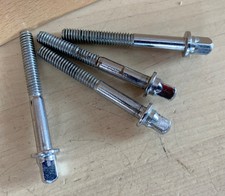 LUDWIG Lot of 4x 1.75-Inch TENSION ROD Snare Drum Rack Tom Parts 70s Vtg Chrome