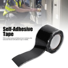 2Pcs 0.5mmx25mmx1.5m Black Self-Adhesive Tape High Temperature Resistant