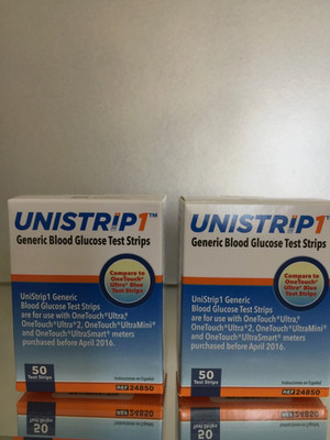 UniStrip Glucose Test Strips 100 ct Generic One Touch Ultra Strips EXP 2026-NEW!